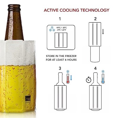 Vacu Vin - 38549606 Aktiv Kühler Motiv Bier 