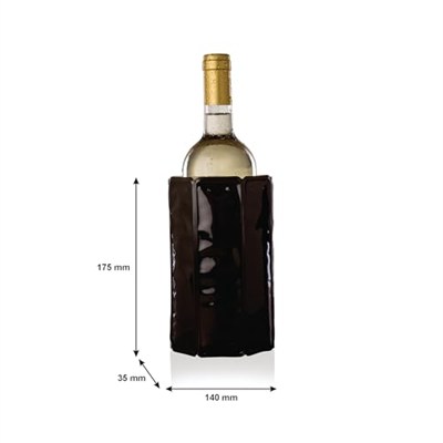 Vacu Vin 38804606- Aktif şarap soğutucu siyah 0,75-1,0 l