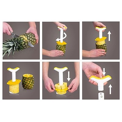 Vacu Vin 4052046 Ananas kesici Deluxe J-Hook -orijinal
