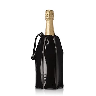 Vacu Vin Aktif Şampanya Soğutucu Siyah