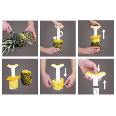 Vacu Vin Ananas Dilimleyici Beyaz/sarı
