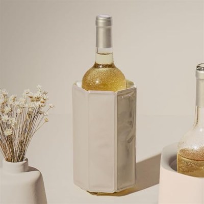 Vacu Vin Esnek şarap soğutucu – tekrar kullanılabilir – kum – Standart şişeler için soğutma manşeti – Hızlı soğutma
