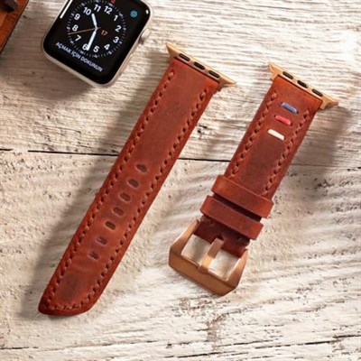 VAGAVE Apple Watch 10 11 46mm Ultra 1 2 3 49mm, 42 44 45 mm Uyumlu Deri Kordon Kayış 3 4 5 6 7 se 8 9 ultra ultra2 42mm 44mm 45mm 49 mm - Üçİp