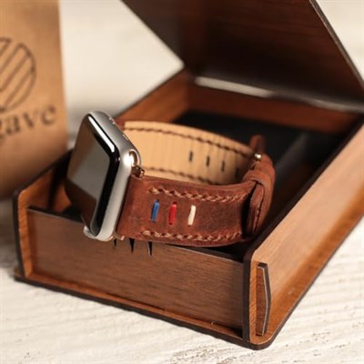 VAGAVE Apple Watch 10 11 46mm Ultra 1 2 3 49mm, 42 44 45 mm Uyumlu Deri Kordon Kayış 3 4 5 6 7 se 8 9 ultra ultra2 42mm 44mm 45mm 49 mm - Üçİp