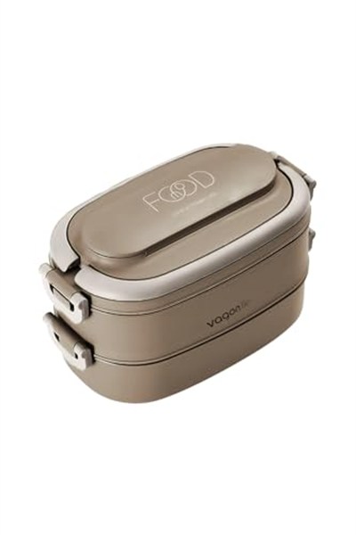Vagonlife 1140 ML 2 Kat Paslanmaz Çelik Çorba Kaseli Bento Lunch Box Yeni Nesil Sefer Tası -FFLBOX10403