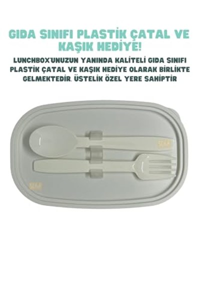 Vagonlife Bento 1300ml Lunchbox 2 Katlı 3 Bölmeli Paslanmaz Çelik Sefer Tası Yemek Kutusu (Koyu Yeşil-Fıstık Yeşili)