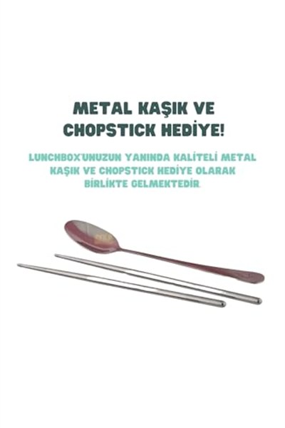 Vagonlife Bento 700ml Lunchbox Tek Katlı 2 Bölmeli Çelik Sefer Tası Yemek Kutusu (Pembe)
