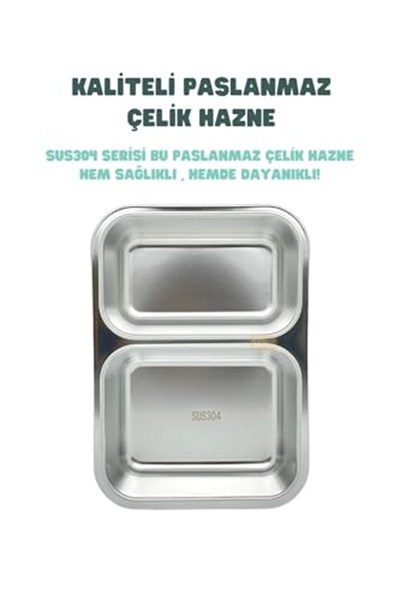 Vagonlife Bento 700ml Lunchbox Tek Katlı 2 Bölmeli Çelik Sefer Tası Yemek Kutusu (Pembe)