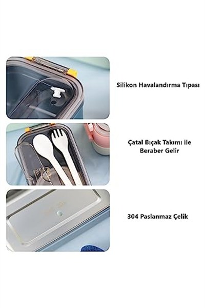 Vagonlife Bento Lunch Box Ofis-Okul İçin Yeni Nesil Sefer Tası -Çorba Kaseli Model-Paslanmaz Çelik Pembe
