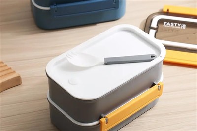 Vagonlife Çift Katmanlı Paslanmaz Çelik Beslenme Kabı-1600 ml Beslenme Kutusu (Mavi)