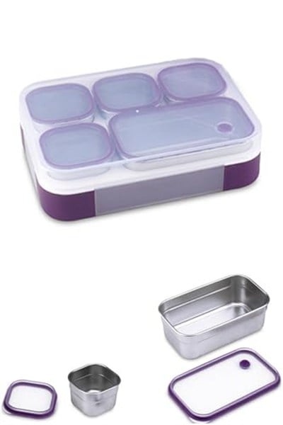 Vagonlife Lunch Box 1000 ML (Sızdırmaz,Karışmaz 5 Hazneli) Yeni Nesil Sefer Tası -FFLBOX40097