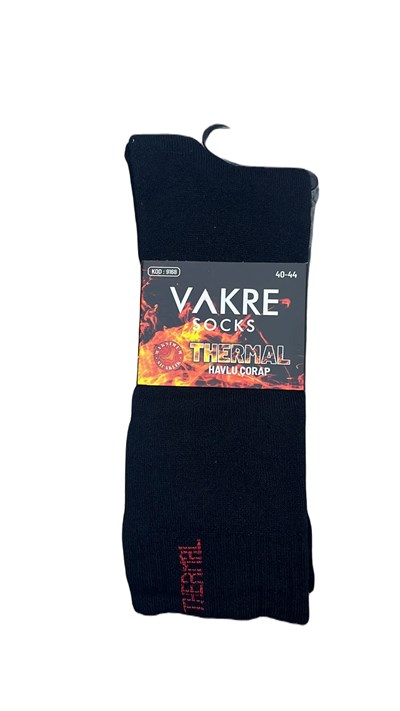 Vakre 3 Çift Ekonomik Termal Havlu Çorap 40-44
