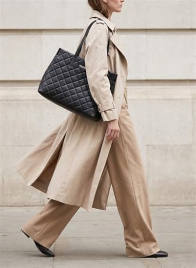 Valentino Bayan Tote Bag/Omuz Çantası/Shopper OCARINA Siyah Suni Deri Vegan