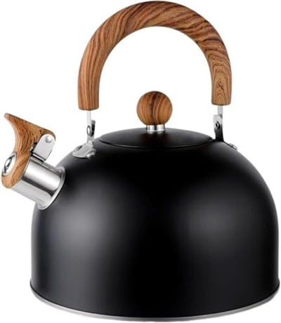 Valkyrie 3L Düdüklü Kettle Su Isıtıcı Çaydanlık Paslanmaz Çelik Yüksek Islıklı Siyah