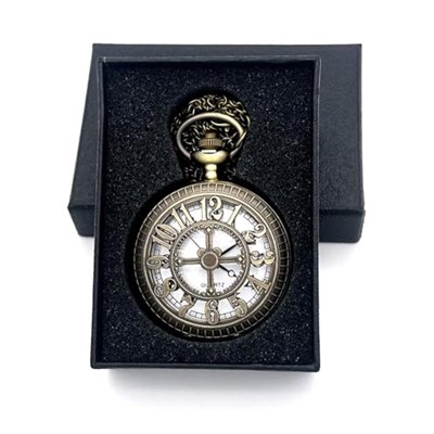 Valkyrie Vintage Kutulu Retro Rakamlı Köstekli Saat - Cep Saati