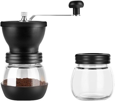 valletta Matera Coffe Grinder Seramik Öğütücülü Cam Kahve Değirmeni Öğütücüsü
