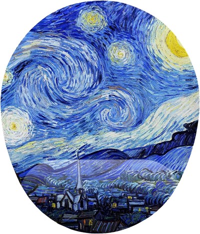 Van Gogh Starry Night Bilek Destekli Mouse Pad