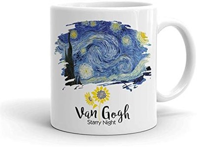 Van Gogh Starry Night Seramik Kupa Bardak