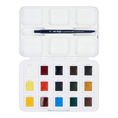 Van Gogh Sulu Boya Seti 12+3 Renk X Tablet - Plastik Kutulu