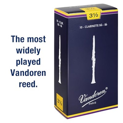 Vandoren CR1035 Bb Klarnet Geleneksel Kamış Mukavemeti 3.5; 10lu Kutu