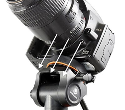 Vanguard Espod Cx 203Ap, Foto/Video Tripod, Max Yükseklik 155cm, Siyah