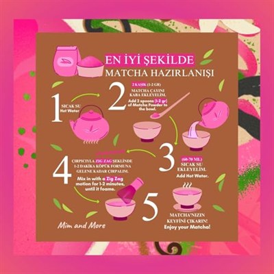 Vanilla Pink Matcha - Vanilya Aromalı Pembe Superfood Matcha Tozu, 25 Gr