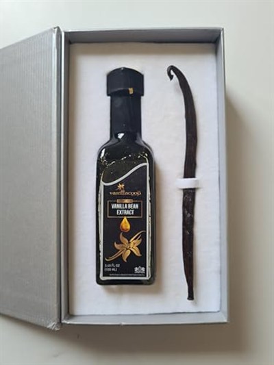 Vanillacoop vanilya çubuğu extract 100 ml (100 ml - 130 gr) 2li çubuk vanilya çubuğu hediyeli