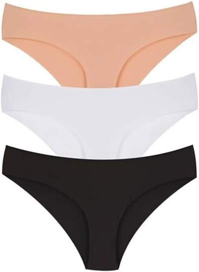Vanilya Secret Kadın Renkli Düşük Bel Dikişsiz Lazer Kesim Külot 3lü Paket