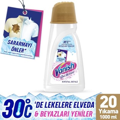 Vanish Kosla Multipower Beyazlar için Leke Çıkarıcı ve Çamaşır Deterjanı Güçlendirici Sıvı (1 x 1000 ml)