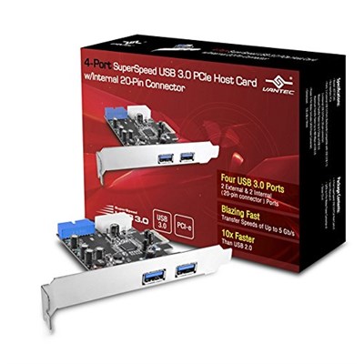 Vantec Dahili 20 pinli Ana Kart (UGT-PC345) ile 4 Bağlantı Noktalı USB 3.0 PCIe