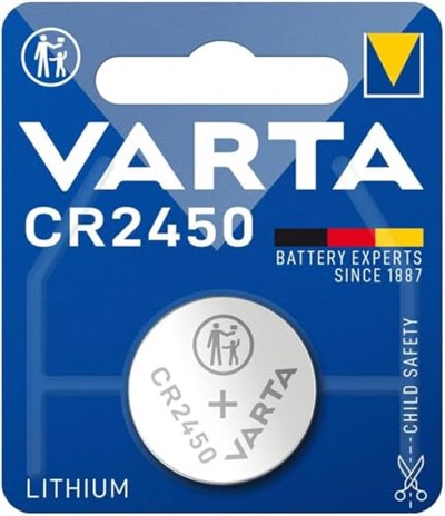Varta Lityum pil CR 2450, 560 mAh, 3 V, tekli blister
