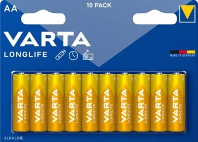 VARTA Longlife AA Alkalin kalem pil 10lu paket