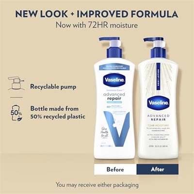 Vaseline Vazelin Yoğun Bakım El Ve Vücut Losyonu Gelişmiş Onarım Kokusuz 20,3 Oz