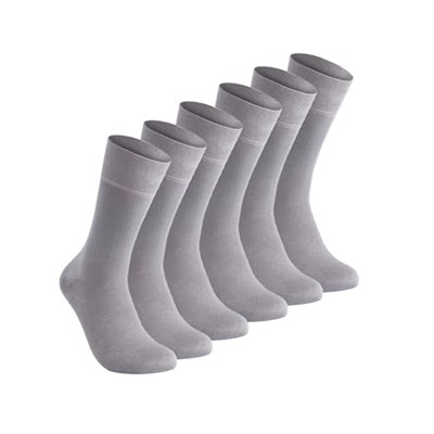 Vegan Ve Organik Bambu Unisex Soket Gri Çorap 6lı
