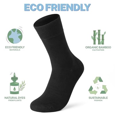 Vegan Ve Organik Bambu Unisex Soket Gri Çorap 6lı