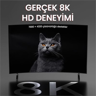 VegGieg 8K/60Hz 4K/165Hz 2K/240Hz DisplayPort 1.4 Kablo 1.5 Metre - Seçenekler: 1.5 Metre, 1 Metre, 2 Metre, 3 Metre, 5 Metre