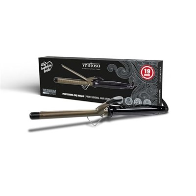 Ventoso Titanyum Kaplı Saç Maşası 19mm - Bedenler: 19mm, 25mm, 32mm