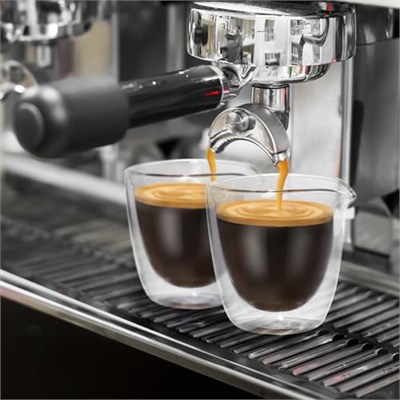 VENVENWEAVS Espresso Bardak Seti 4,Çift Duvar 2.5oz Bacalı Espresso Shot Bardakları,Espresso Makinesi İçin Espresso Aksesuarları,Şeffaf Espresso Shot Cam Hediye Seti