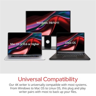 Verbatim Ultra HD 4K Blu-ray Yazıcı USB-C, Siyah