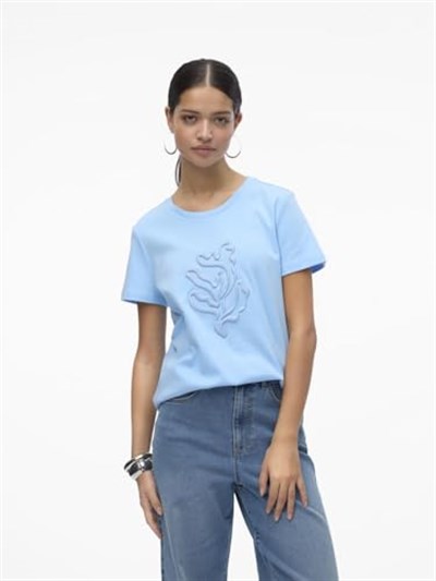 VERO MODA VMFRANCIS SEA SS TOP BOX JRS POP3 Tişört Kadın