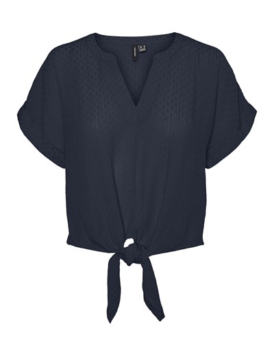 VERO MODA VMGABBI SS CROPPED TIE TOP WVN GA Tişört Kadın