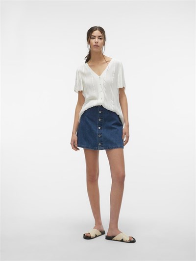 VERO MODA VMIMOGEN MR SHORT DENIM SKIRT GU3208 Etek Kadın