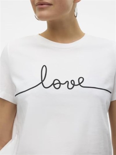 VERO MODA VMKAMI S/S O-NECK T-SHIRT JRS BTQ GA Tişört Kadın
