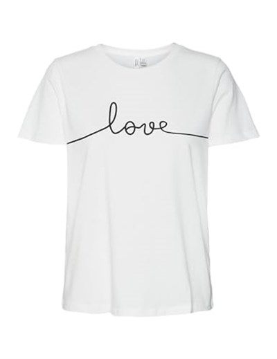 VERO MODA VMKAMI S/S O-NECK T-SHIRT JRS BTQ GA Tişört Kadın