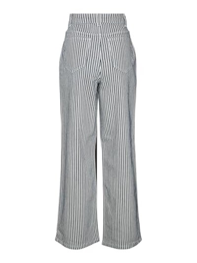 VERO MODA VMKATHY HR LOOSE WIDE STRIPED JEANS Kot Pantolon Kadın