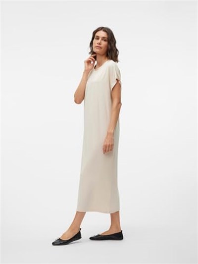 VERO MODA VMSINI SMART SS O-NECK 7/8 DRESS VMA Elbise Kadın