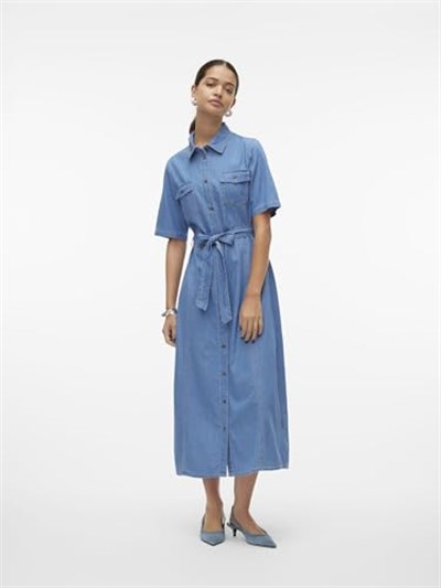 VERO MODA VMVIO 2/4 REG 7/8 SHIRT DRESS YO337 Elbise Kadın