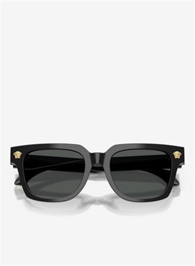 Versace VE 4510U GB187 52 Unisex Kare Siyah Kemik Güneş Gözlüğü