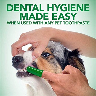 Vets Best Vet’s Best™ Kedi ve Köpekler için Silikon Başlıklı Parmak Diş Fırçası - Seçenekler: Ölçü Birimi (2 paketi), Ölçü Birimi