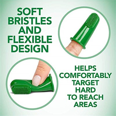 Vets Best Vet’s Best™ Kedi ve Köpekler için Silikon Başlıklı Parmak Diş Fırçası (2 paketi) - Seçenekler: Ölçü Birimi (2 paketi), Ölçü Birimi
